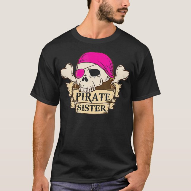 Pirata Capitán Camisa Hermana Hermana Pirata Hallo (Anverso)