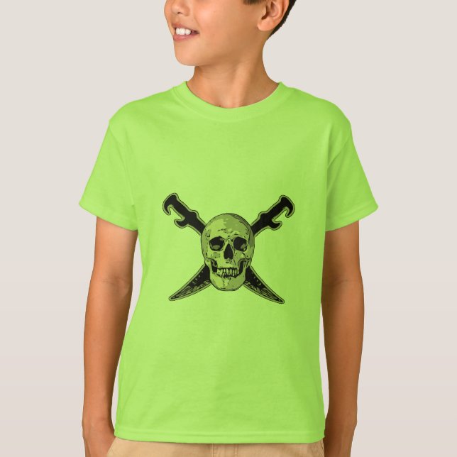 Pirata (cráneo) - Camiseta básica para niños (Anverso)