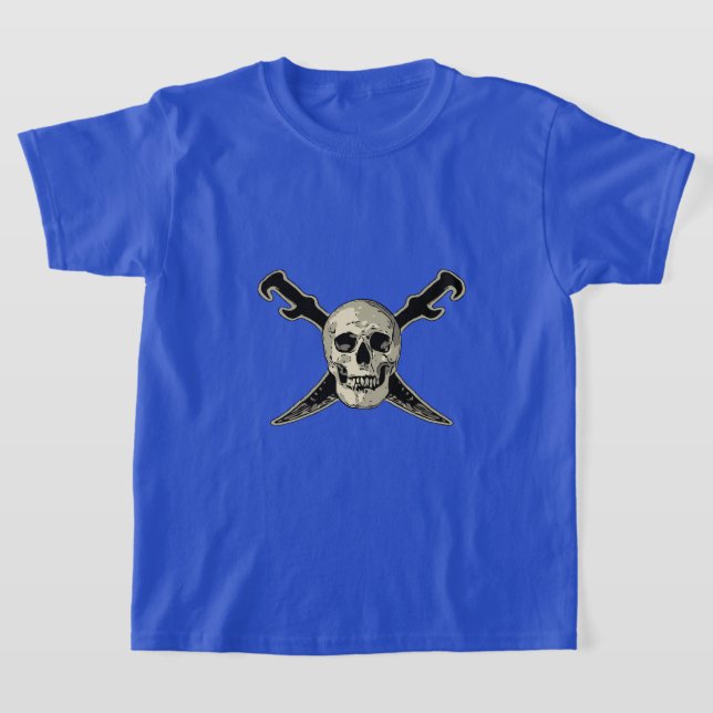 Pirata (cráneo) - Camiseta básica para niños (Distribución)