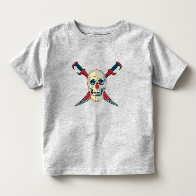 Pirata (cráneo) - Camiseta Toddler Fine Jersey (Anverso)