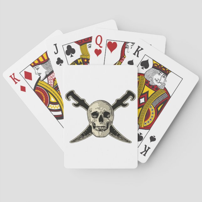Pirata (cráneo) - Cartas de juego, cara de índice  (Reverso)