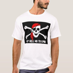 Pirata de Anti-GMO, no, camisetas