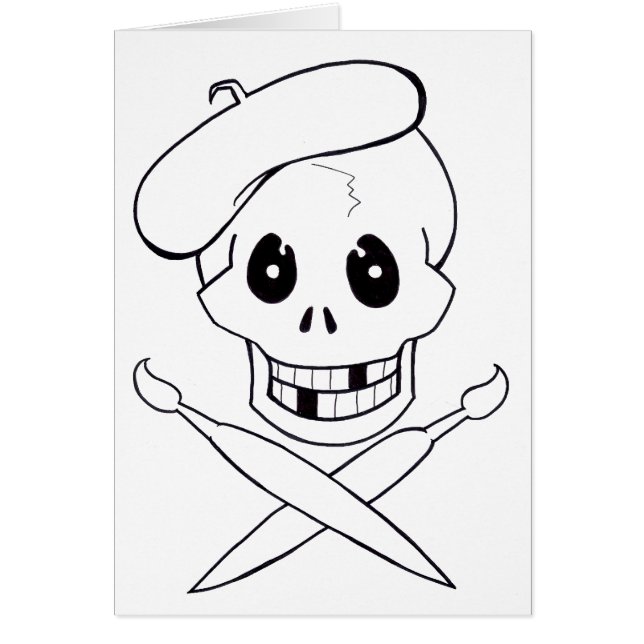 Pirata de Arrrrtist (cráneo y bandera pirata) (Frente)