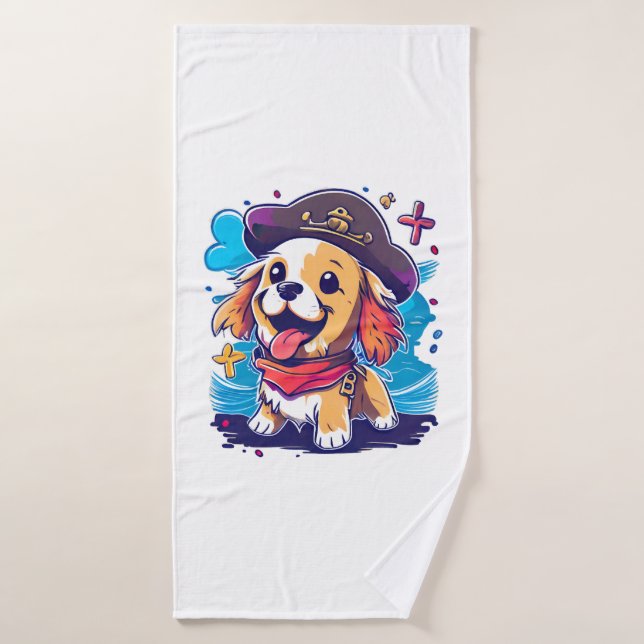 Pirata de perro de Golden Retriever (Toalla de baño)