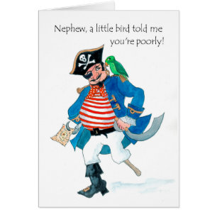 Pirata divertido y loro mejoran para sobrino