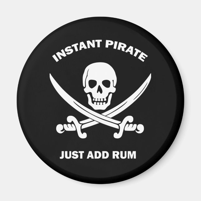 Pirata instantáneo agregar imán de ron (Frente)