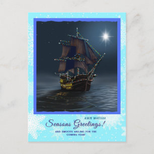 Pirata Navidades de barcos de vela Tarjeta oceánic