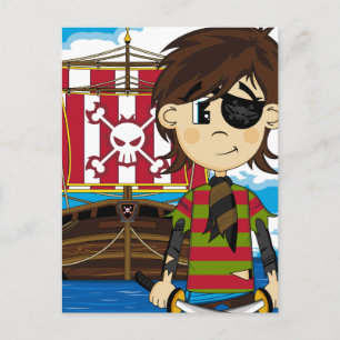Pirata Personalizado y postal de envío