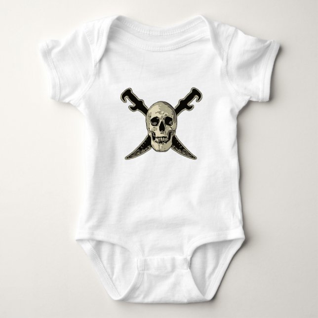 Pirata (Skull) - Bebé Jersey Bodysuit (Anverso)