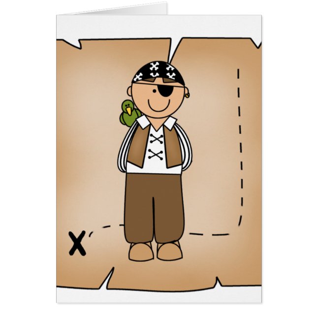Pirata y mapa del muchacho (Frente)