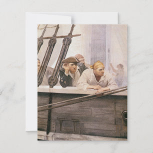 Piratas Antiguos Brig Pacto en Niebla por NC Wyeth