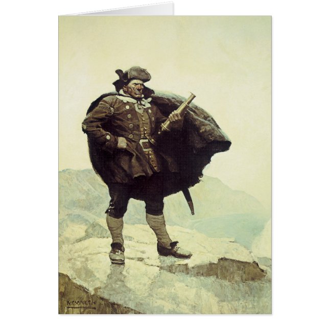 Piratas antiguos, capitán Bill Bones por NC Wyeth (Frente)