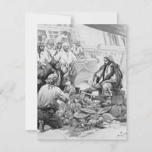 Piratas antiguos contando sus tesoros y botines (Anverso)