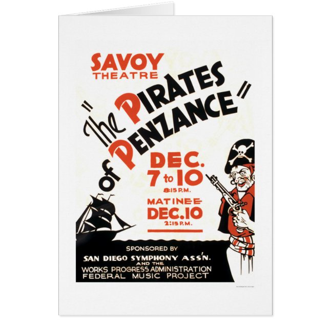 Piratas de Penzance WPA 1938 (Frente)