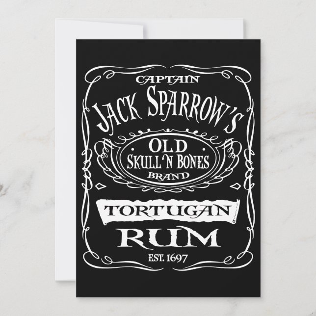 Piratas Del Caribe Tortugan Rum Jack Sparrow (Anverso)