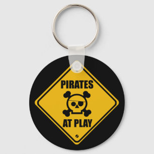 Piratas en el Rótulo del juego - llavero