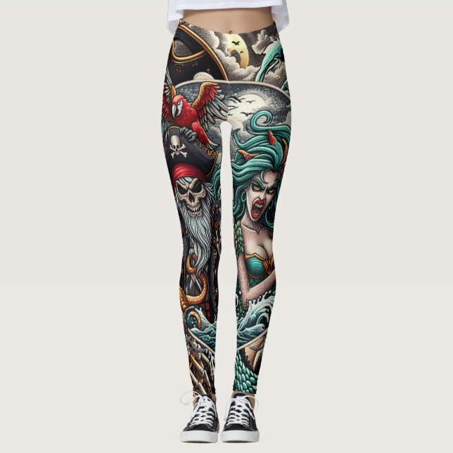 Pirate and Mermaid Sport Leggings (Anverso)