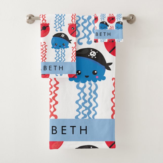 Pirate Jellyfish, patrón de medusas, tu nombre (In situ)