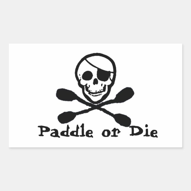 Pirate Kayak Flag Pegatina (Anverso)