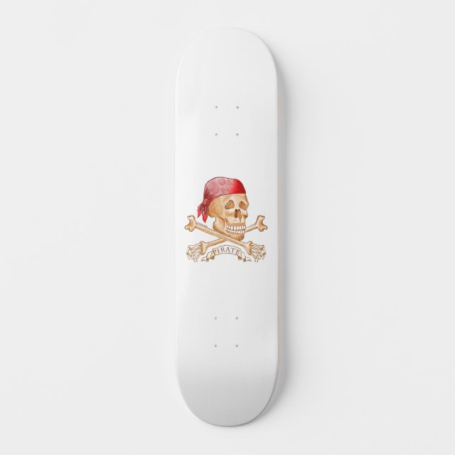 Pirate Skull Skateboard (Anverso)