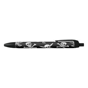 PIRATE SKULL Y BONOS PLUMA DE TINTA NEGRA