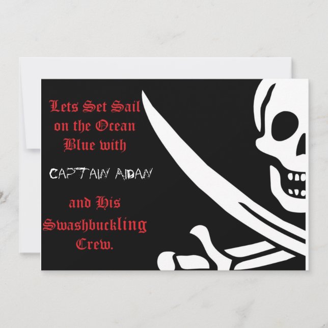 Pirate Skull y la invitación a los cruces (Anverso)