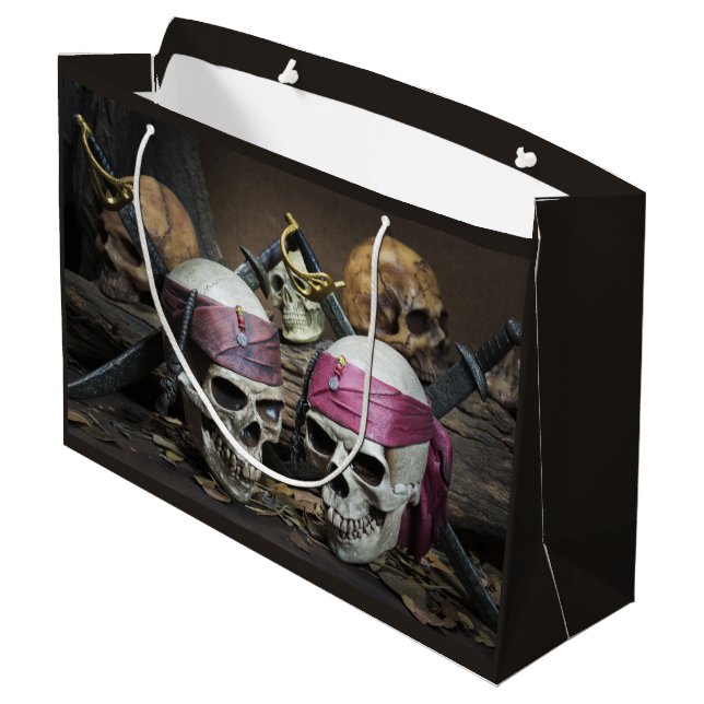 Pirate Skulls gran bolsa de regalo (Angulo reverso)