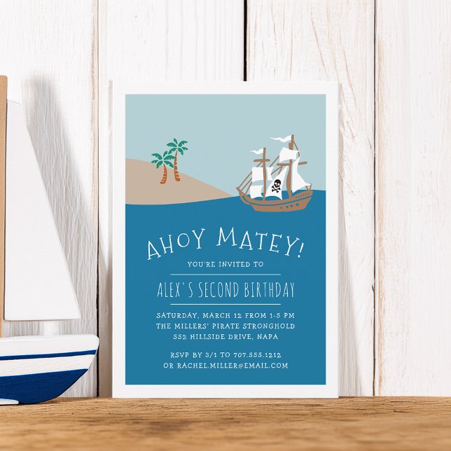 Pirate Voyage | Invitación a la fiesta de cumpleañ (Subido por el creador)