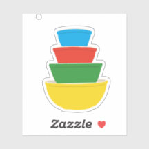 Pirex Vintage Colores primarios Mezclando Pegatina