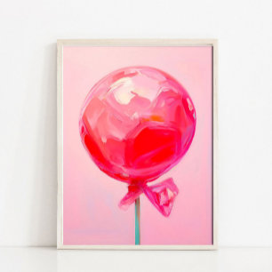Piruleta rosa arte pop moderno caramelo bodegón do