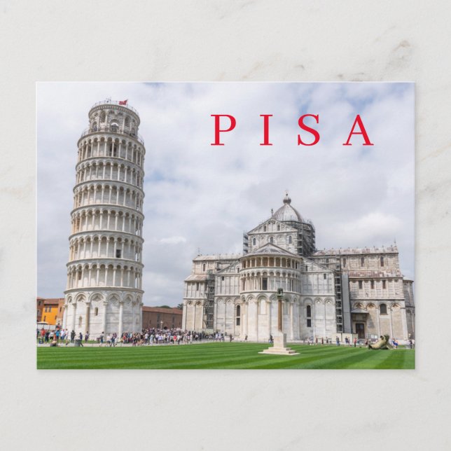 Pisa Piazza dei Miracoli ver postal (Anverso)