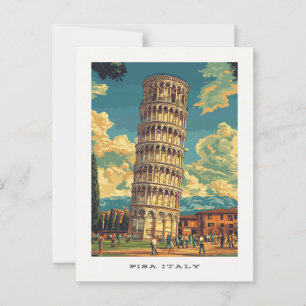 Pisa tarjeta de viaje de torre inclinada de Italia