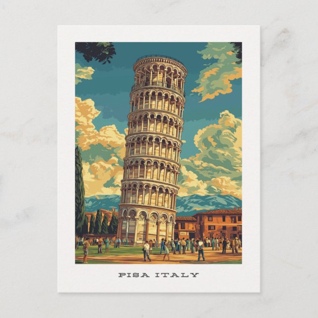 Pisa tarjeta de viaje de torre inclinada de Italia (Anverso)
