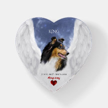 Ángel Collie Tricolor, cielo - corazón conmemorati