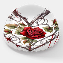 Arte de Corazón de Rosa Roja Gótica