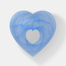 Pisapapeles azul del corazón