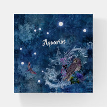 Constelación de Boho Blue Zodiac Aquarius
