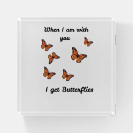 Pisapapeles Cuando Estoy Contigo Me Dan Mariposas en el Estóma