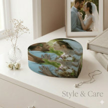 Custom Heart Paperweight with Your Couple Photo