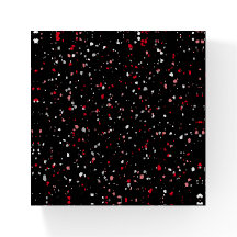 Moderno Trendy Black Red Terrazzo Paperweight