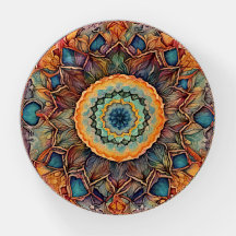 Papel de vidrio Mandala de alimentación de flor