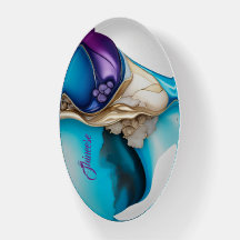 Personalizado y elegante en azul y oro