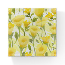 Pintura en Acuarela Floral Amarilla