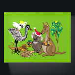 Pisapapeles Santa Koala Aussie Christmas<br><div class="desc">Santa Koala distribuye regalos australianos de Navidad a goanna kangaroo emu galah y echidna Añadir palabras para personalizar</div>