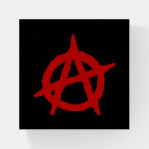 Símbolo de Anarquía Rojo sobre Negro
