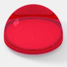 Vidrio redondo de diseño circular rojo cereza Mini