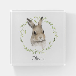 Pisapapeles Woodland Forest Animals Bunny Name Watercolor