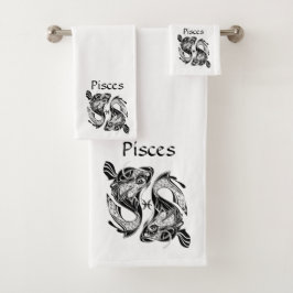 Pisce el símbolo y Rótulo del zodiaco de pescado