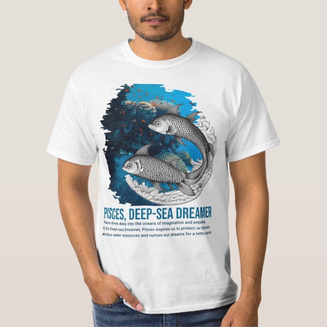 Pisces - Camiseta Zodiac Greenstyle (Anverso)