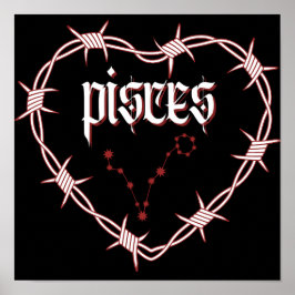 Pisces Constellation Arte Celestial Gótico Oscuro